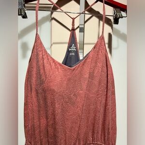 Prana Ayla Midi dress with built in shelf bra sz Large